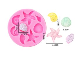 Molde silicona 8 caracoles mar